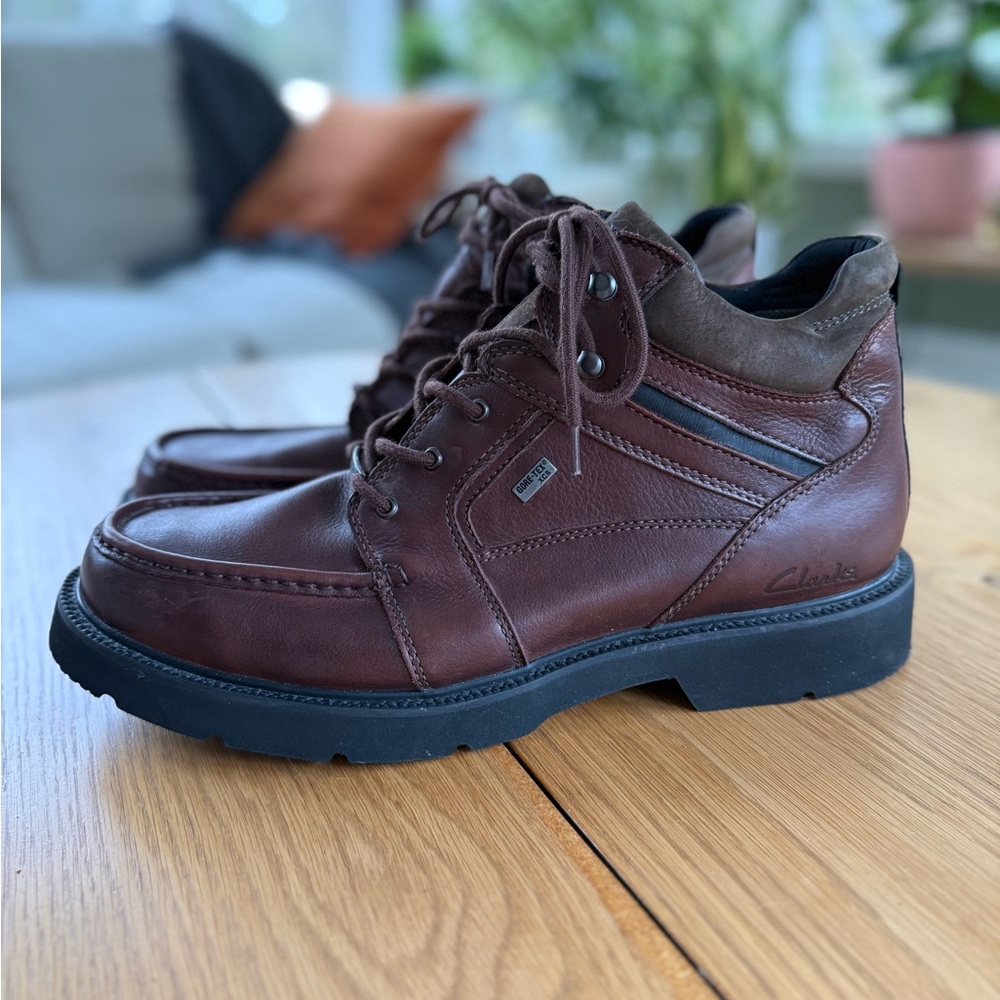 Clarks Men's Dark Brown Leather Boots